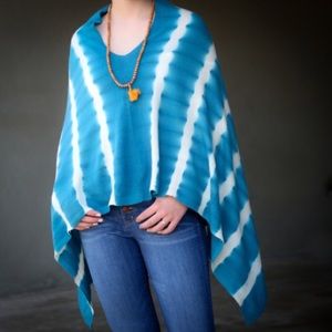 Cashmere Tie-dye poncho